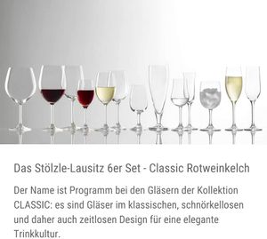 Stölzle Lausitz Burgunder Rotweinglas Classic 770ml, 6er Set Weinglas, hochwertige Qualität, spülmaschinenfeste Burgundergläser, bauchige Rotweinballons