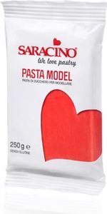 Czerwona masa cukrowa do modelowania Red Model Paste 250g - Saracino