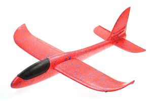 großes XXL Segelflugzeug Segelflieger aus Styropor/EPP 49*48*12,5cm Flugzeug Flieger Outdoor-Sport Wurf-Spielzeug (rot)