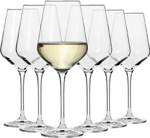 KROSNO Avant-Garde Weißweingläser, 6er-Set, 390 ml