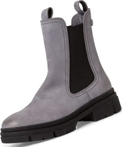 Tamaris damskie buty za kostkę Chelsea Boot skórzana profilowana podeszwa 1-25901-41, rozmiar:39 EU, kolor:Szary