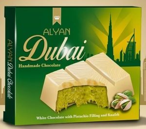 100 g - Alyan Weiß Dubai Schokolade mit Pistaziencreme