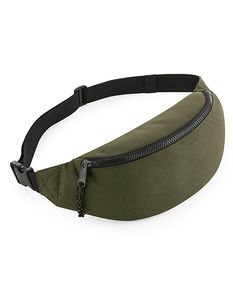 BagBase Fanny Pack Renew™ Recycled Waistpack BG282 Green Military Green 38 x 14 x 8 cm