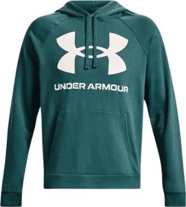 UNDER ARMOUR Rival Fleece Big Logo Hoodie Herren 722 - coastal teal/onyx white L