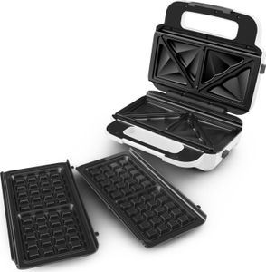 Tefal Snack XL Sandwich/Waffle maker - Silver/white