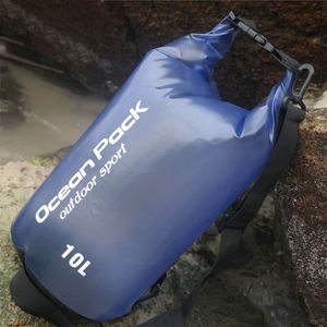 Drybag Tasche Seesack Packsack Wasserdicht Strandtasche 2L 5L10L Rollbeutel Neu, Größe:10 Liter, Farbe:Blau