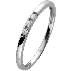 Diamant Ring Weißgold 585 14 nKarat 3 Brillanten 0,05ct W/SI  18