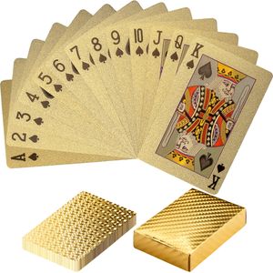 Pokerkarten Kartendeck Spielkarten Poker Deck Set aus Kunststoff Gold