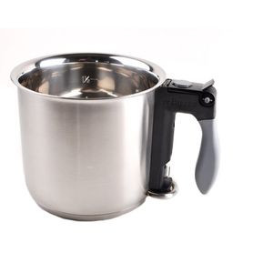 de Buyer 3437.16N, 1,5 l, Edelstahl, Edelstahl, Schwarz, Grau, Keramik, Gas, Induktion, Versiegelte Platte, 16 cm