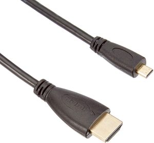 SYSTEM-S Micro HDMI Stecker auf Standard HDMI Buchse Kabel 150cm