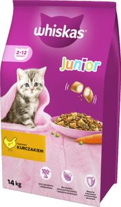 Whiskas Junior Sucha Karma Dla Kotów Z Pysznym Kurczakiem 14 Kg