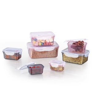 Frischhaltedosen Set Klick-It Gefrierdosen Lunchbox Brotdose 7 Stück Rosa / Grau