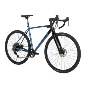 ATTABO Gravelbike GRADO 2.0 Aluminiowa rama 54 cm Ergonomiczna kierownica Hamulec tarczowy TEKTRO Koła 28" Niebieski Regulowane siodełko, 10 biegów