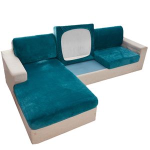 1 Set Sofa Deckel Weiche Elastizität Plüsch Anti-Fade Couch Protector für Zuhause-Seeblau 2