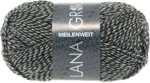 Lana Grossa - Meilenweit 4-fach 50g 1178 natur grau schwarz