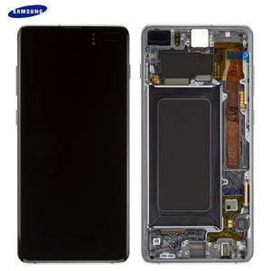 Original Samsung Galaxy S10 Plus G975F LCD Display Touch Screen Bildschirm (Service Pack) Prism Black GH82-18849A / GH82-18834A