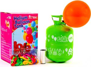 Aga4Kids Helium Gas Flasche Ballongas für 50 Ballons heliumtank Grün/Blau/Rosa