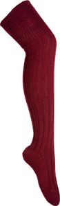 Overknees mit Muster bordeaux Onesize
