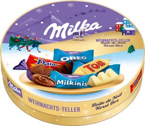 Milka Friends Vianočná tabuľka zmes rôznych čokolád 198g