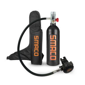 SMACO Tauchausrüstung Tauchen Sauerstoffflasche Tragbare Tauchflasche 1L 20 minuten Unterwasser Atem Set Lufttank