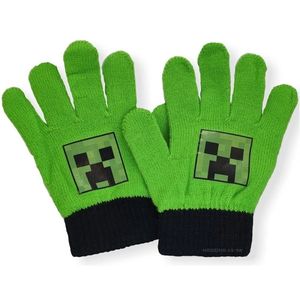Dětské pletené prstové rukavice Minecraft - zelené