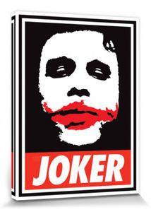 Batman Poster Leinwandbild Auf Keilrahmen - The Dark Knight, Joker (80 x 60 cm)