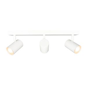 Ledvion LED-Deckenstrahler Weiß 3-Licht, Dimmbar, Neigbar, GU10-Fassung, Aufputzmontage, Weiße Lampe, Rechteck Lampe, Beleuchtung, IP20, Ohne GU10-Lampe