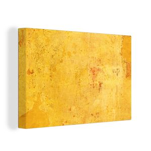 OneMillionCanvasses® Malba na plátně Nástěnná malba na plátně - Stěna - žlutá - kámen - 90x60cm