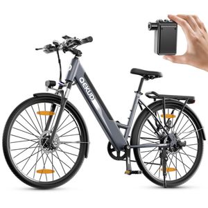 26'' e-bike, elektrický bicykel trekkingový bicykel e-city bike mestský bicykel s 36V 12,5Ah lítiovou batériou, 250W motorom + mini prenosný vzduchový kompresor