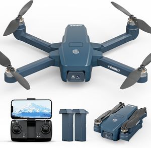 FAKJANK X-IDRONE15 bürstenlose Drohne mit 2 4K Kameras, navy blau