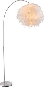 Globo Katunga oblúková stojacia lampa nikel matný, biela E27 nastaviteľná výška 96x45x196cm