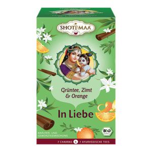 Shoti MaaAyurveda-Tee In Liebe - Grüntee, Zimt & Orange, (28.8g)
