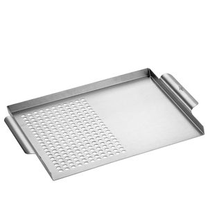 Küchenprofi Grillplatte Style 31 x 38 cm Grill Tablett Edelstahl
