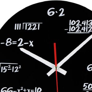 Mode Acryl Mathe Equation Uhr Küchenuhr Wanduhr Küchenuhr Wanduhr Schwarz Art-Deco-Stil