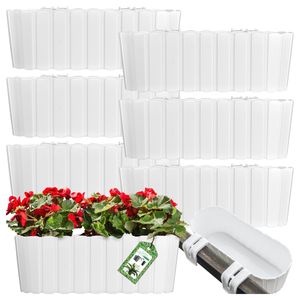 Zestaw 6 doniczek Prosperplast | Boardee | Biały | 40 cm