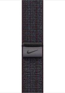 Apple Nike Sport Loop, Watch 45 mm, Nylon, schwarz/blau