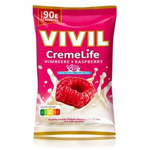 Vivil Creme Life malinowe owocowe pastylki do ssania bez cukru 90g