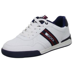 BOXX Herren-Schnürhalbschuh-Sneaker Weiß, Farbe:weiß, EU Größe:43