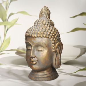 ECD Nemecko Budha, 53 cm, bronz, z polyresinu, pre jogu, feng šuej alebo meditačnú miestnosť, interiér/exteriér, záhradná dekorácia socha dekoratívna figúra záhradná figúra pre dom a záhradu