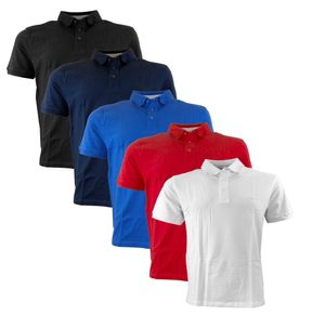 Briatore Herren Polo Shirt Polohemd T-Shirt Shirt Basic Sommer Polokragen TShirt, Farbe:Rot, Größe:XL