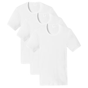 Schiesser 3er Pack Baumwolle Essentials Doppelripp Unterhemd / Shirt Kurzarm Besonders strapazierfähig und langlebig, Hoher Tragekomfort, Wunderbar weiches Material
