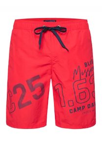 Camp David Shorts Lange Beachshorts mit Logo-Artwork, Elastikbund, Tunnelzugband und seitlichen Einschubtaschen