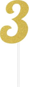 Creative Converting - 3 - Tortendekoration, Glitzer SG30429 (Einheitsgröße) (Gold)