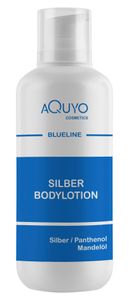 Blueline Microsilver Bodylotion (500ml) - Creme Lotion zur Hautpflege bei Neurodermitis, Juckreiz und Hautirritationen | Körperlotion für trockene, empfindliche und gereizte Haut mit Silber, Panthenol und Mandelöl