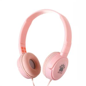 3,5 mm kabelgebundene Over-Ear-Kopfhörer, tragbare Kinder-Musikkopfhörer für MP4 MP3 Smartphone Laptop,Rosa