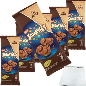 Nestlé Smarties Schokoladentafel mit mini Smarties 6er Pack (6x90g Tafel) + usy Block