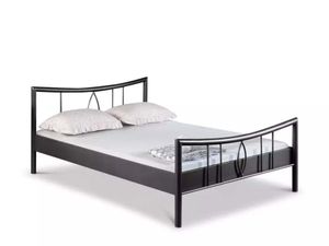 Metallbett Luisa – 90x220 cm / dunkelgrau