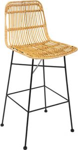 Barstuhl "Kubu" - Metall und Rattan - Atmosphera créateur d'intérieur