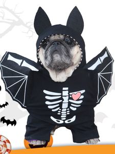 Halloween-Haustierkleidung, neuartiges Fledermaus-Kostüm, lustiger kleiner Hund, Katze, Mantel, Welpe, Kätzchen, Flügel, verstellbar, Urlaub, Party, Weihnachten, Bulldogge