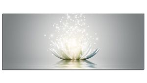 Glasbilder Wandbild AG312502078 Magic Lotus Blume  125 x 50cm